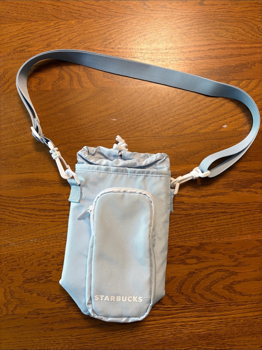 Starbucks Light Blue Bottle Crossbody Pouch